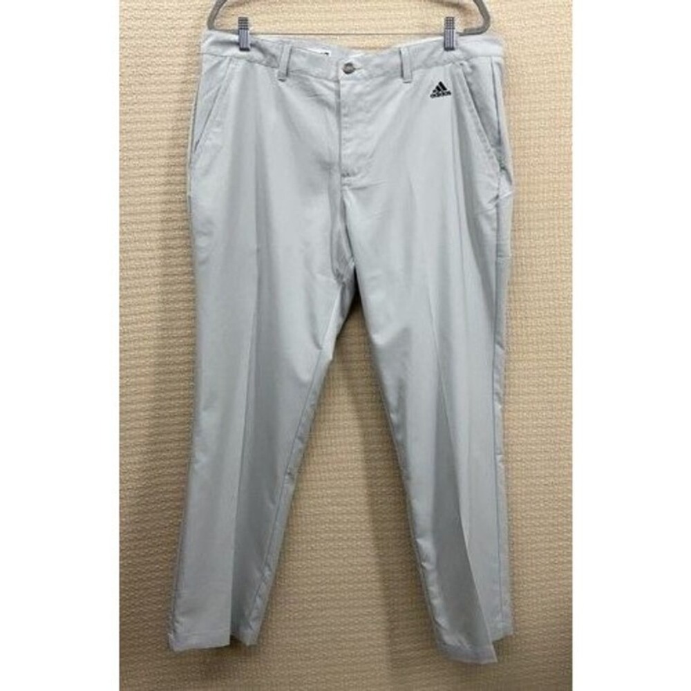 NWOT Adidas Primegreen Silver/Gray Stretch Golf Straight Pants Men 38x30 Vietnam